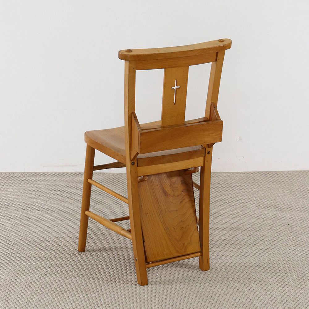 凛とした十字架が印象的♪ チャーチチェア VC110-098 – アンティーク
