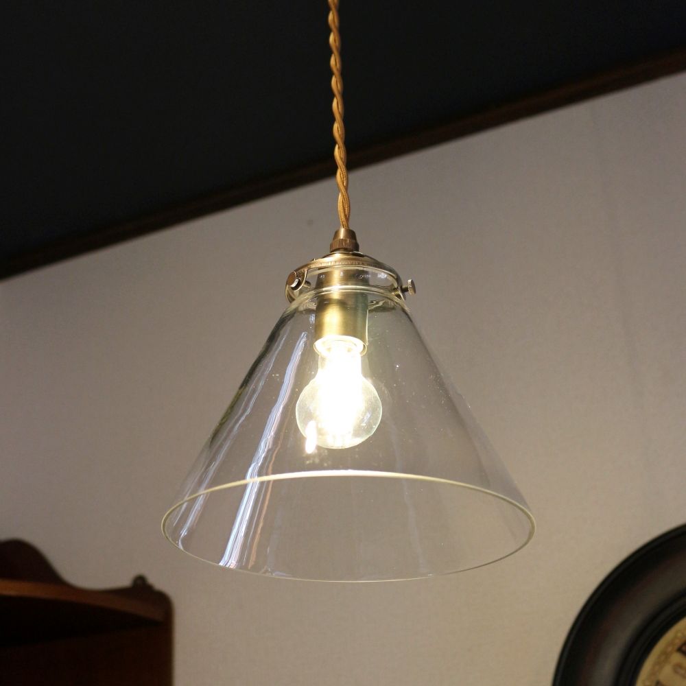 存在感のあるガラスシェード♪ ペンダントランプセット【灯具A】 AX1