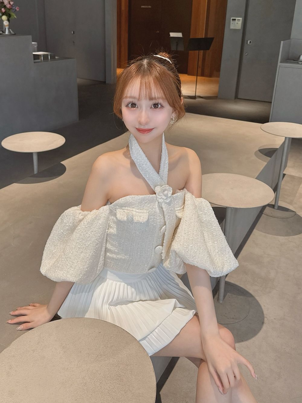 ホルターネックオフショルツイードトップス – Darich (ダーリッチ)