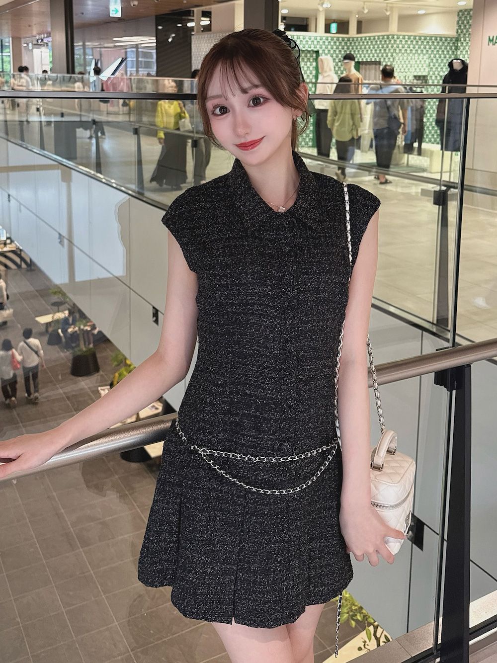 チェーンベルトツイードミニワンピース – Darich (ダーリッチ)