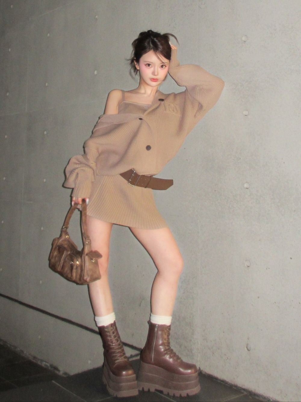 ローウエストデザインニットワンピース – Darich (ダーリッチ)