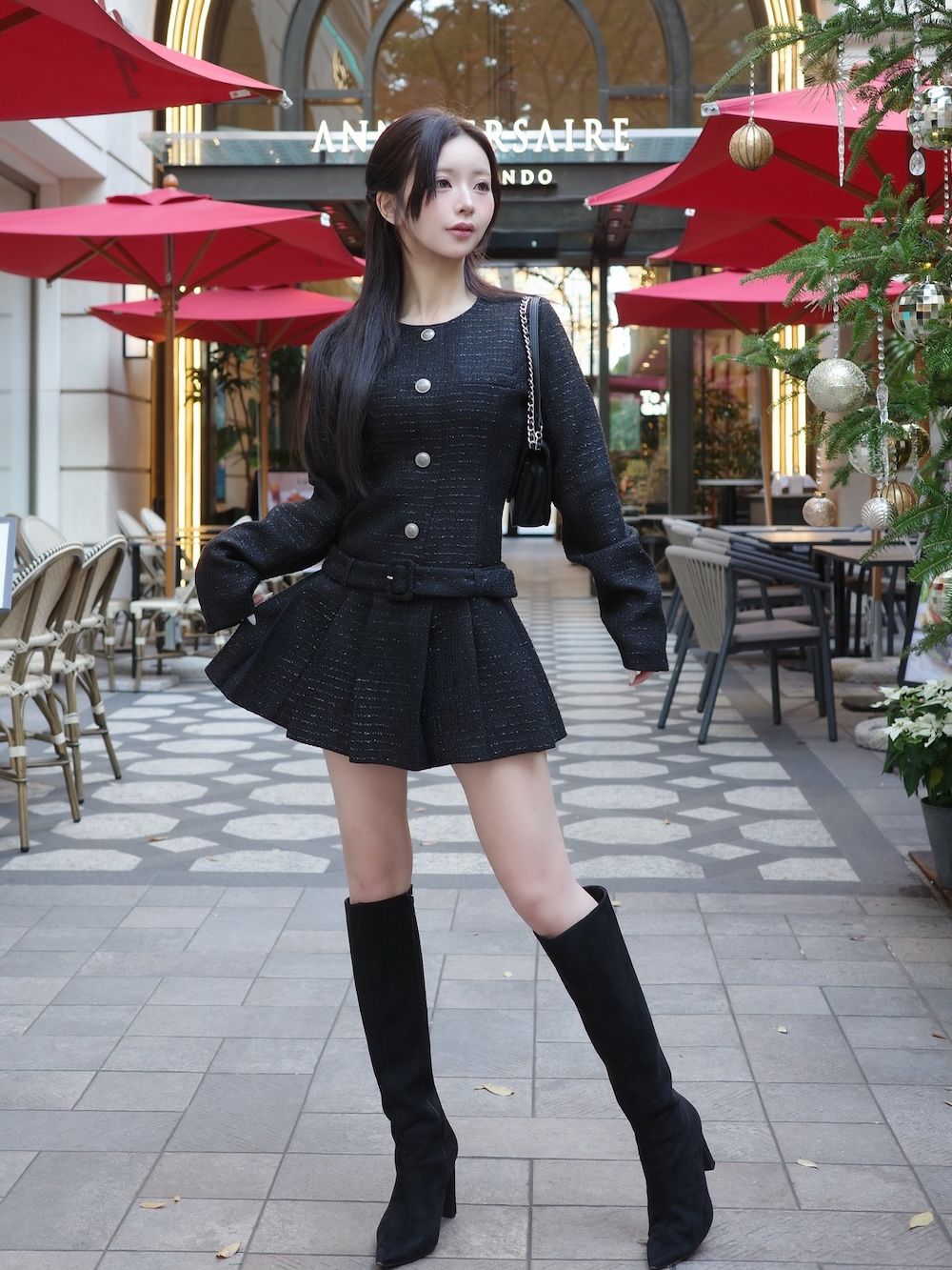 ボックスプリーツツイードミニワンピース – Darich (ダーリッチ)