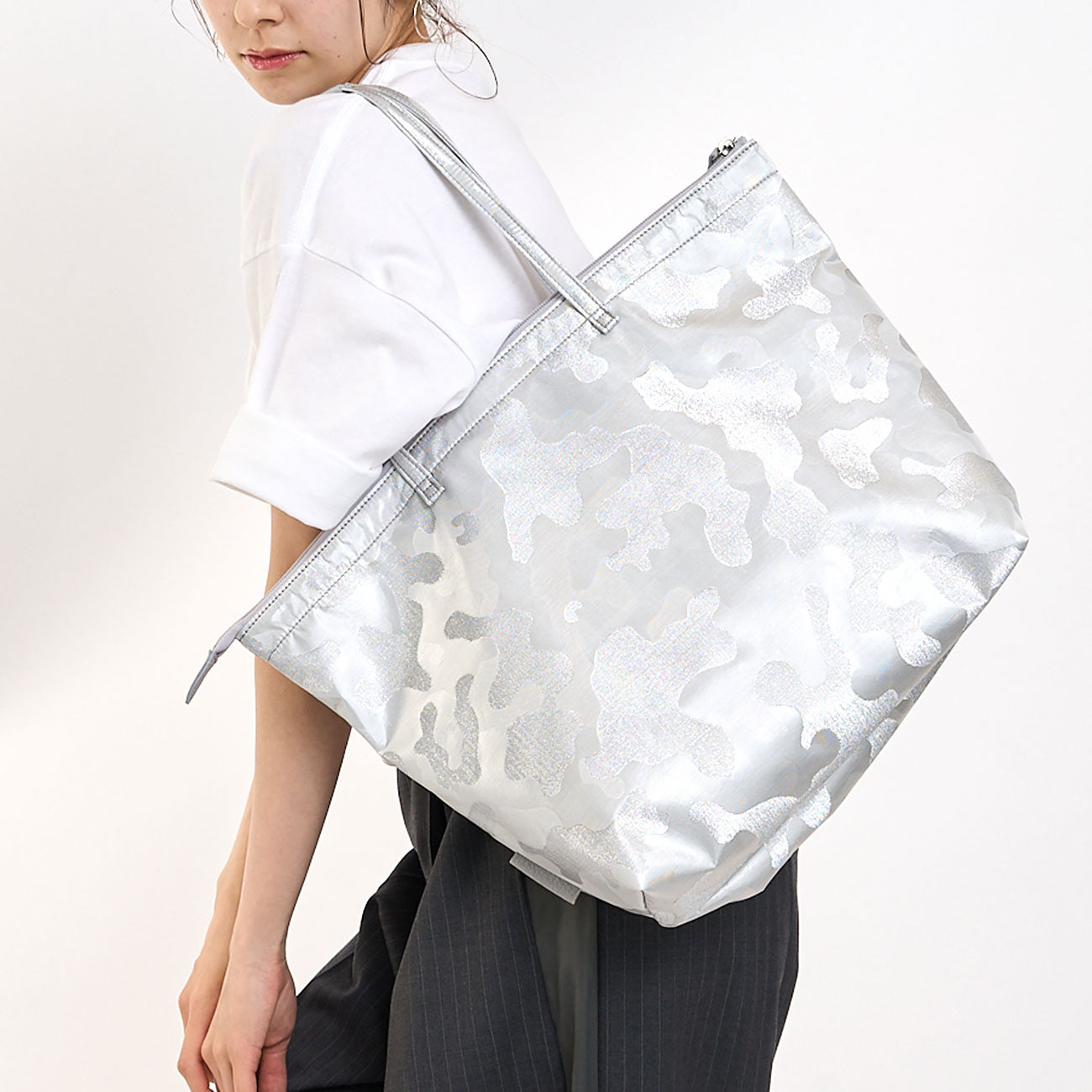 マルシェ・ド・サック ZIP付き ショッピングエコバッグ Mサイズ