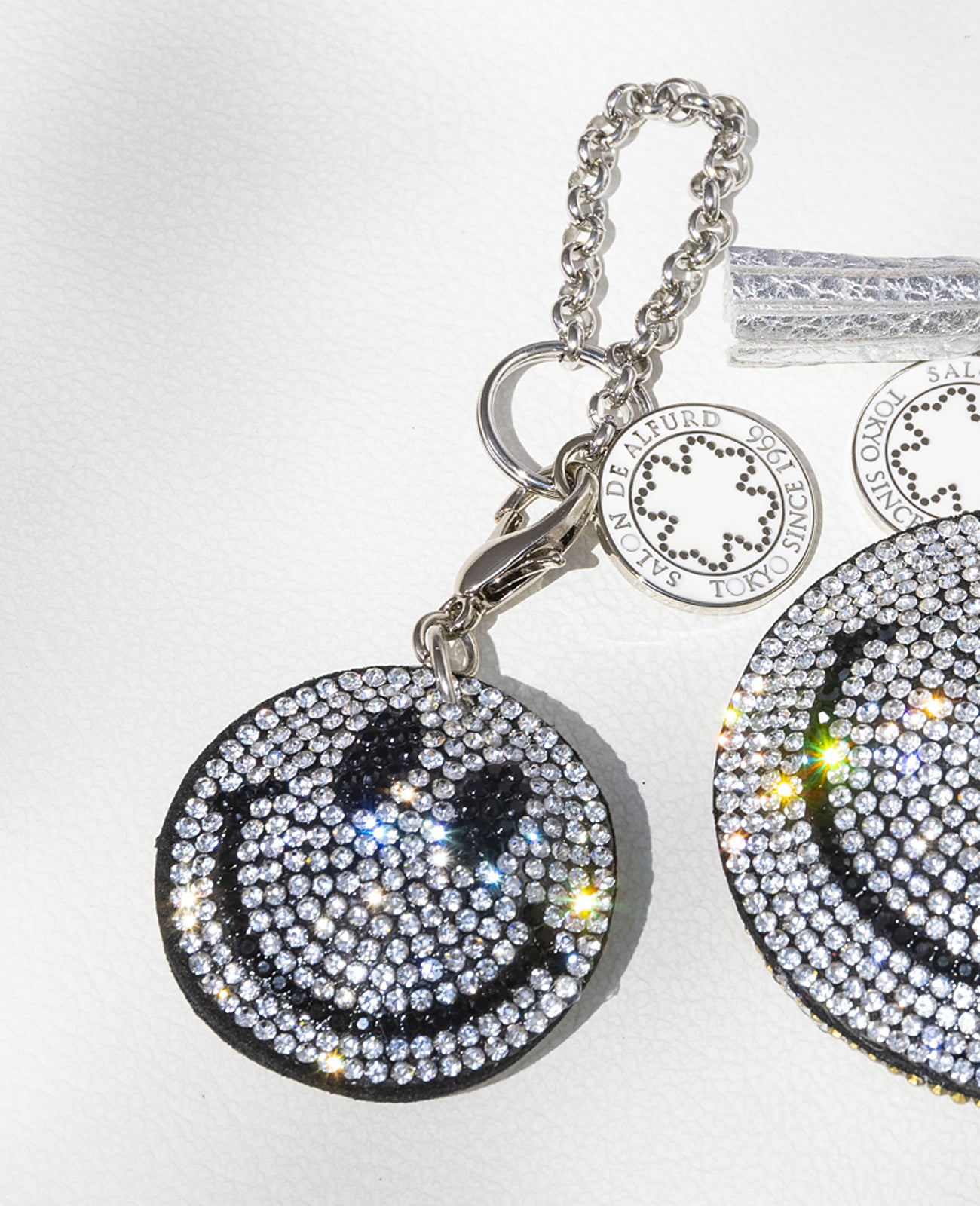 スマイル バッグチャーム ラインストーン（クリスタル） ミニサイズ 1737