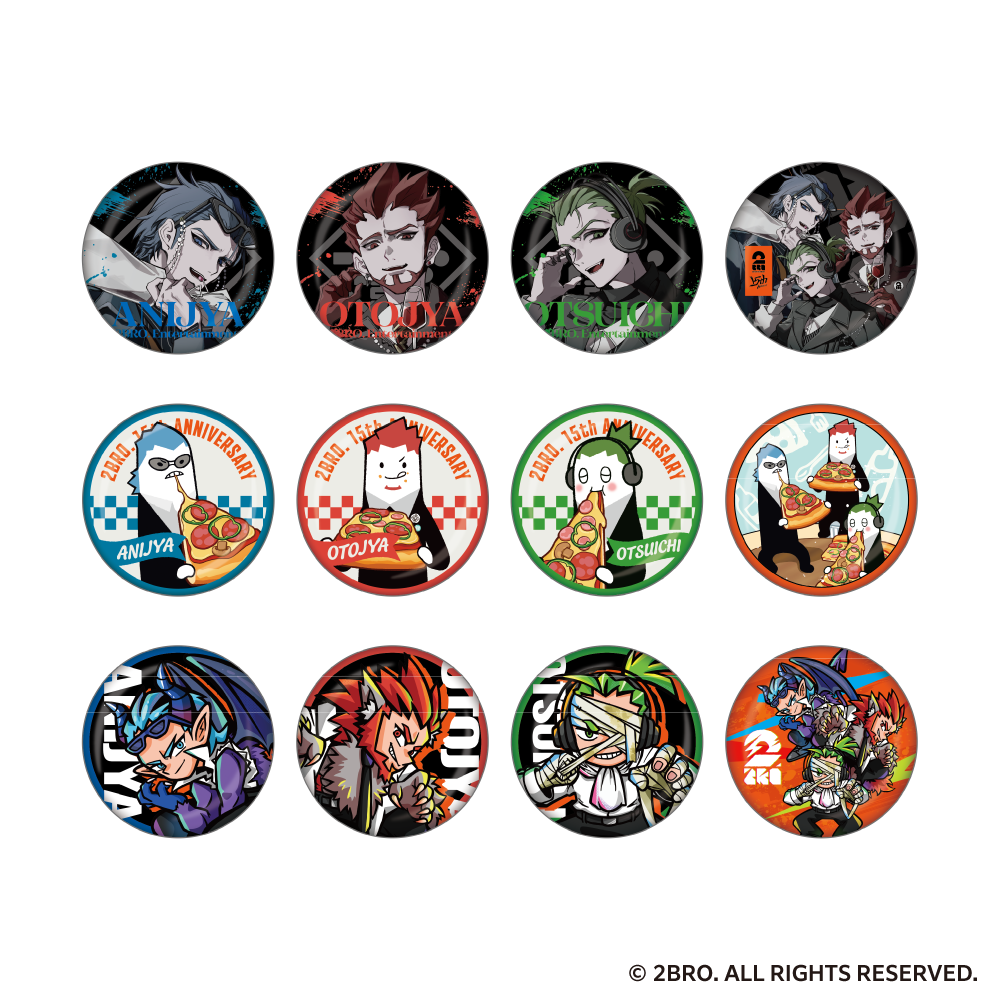 h*0様 2BRO. 15周年 POP UP STORE 缶バッジ 全12種 コ 2BRO. 15th POP