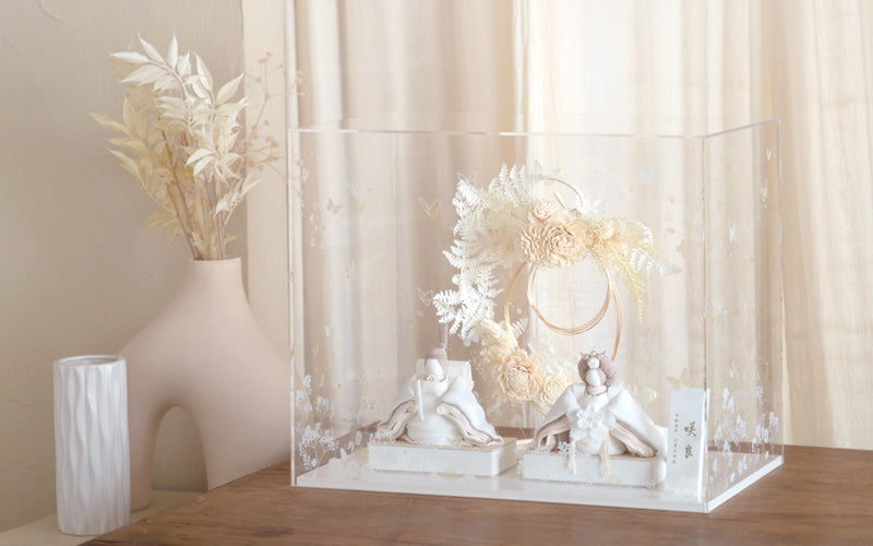 雛人形 あわいろ リース cuna select限定 雛揃 淡色 美奏｜出産祝い