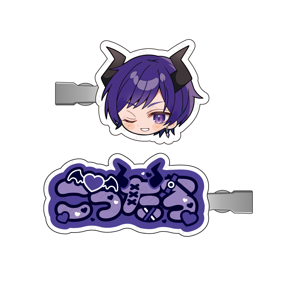 すたぽら 悪魔と小悪魔 ぷっくりヘアクリップセット こったろ - すたぽ