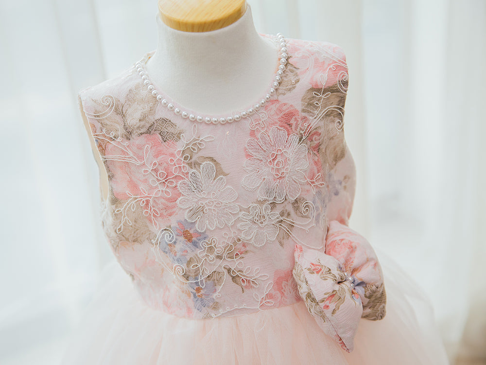 子供ドレス|子供ドレスならピンクフラワーコットンチュールドレス