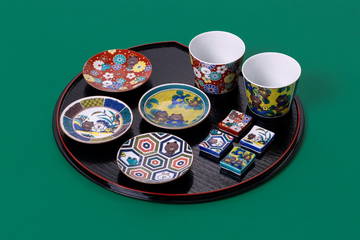 九谷焼 豆皿(亀甲) LINE FRIENDS – LINE FRIENDS SQUARE JAPAN OFFICIAL