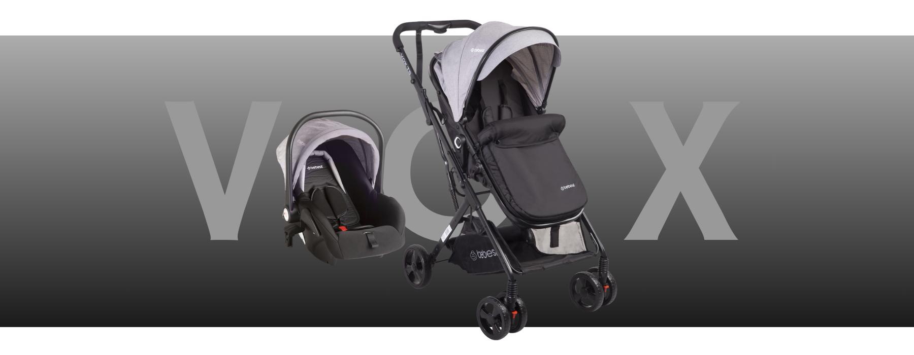 Coche Cuna travel system Vox Gris — Bebesit