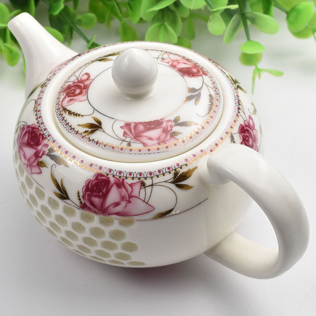 透かし彫り蛍手急須｜玲瓏茶壺（バラ）｜中国茶器の天香茶行