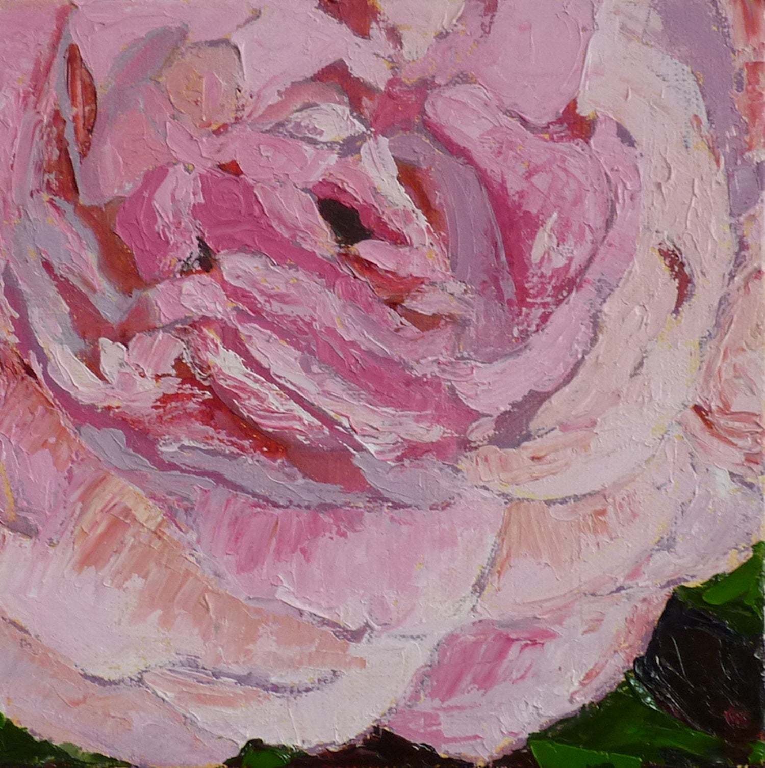 Pink Rose by Judy Mackey - oil painting | UGallery