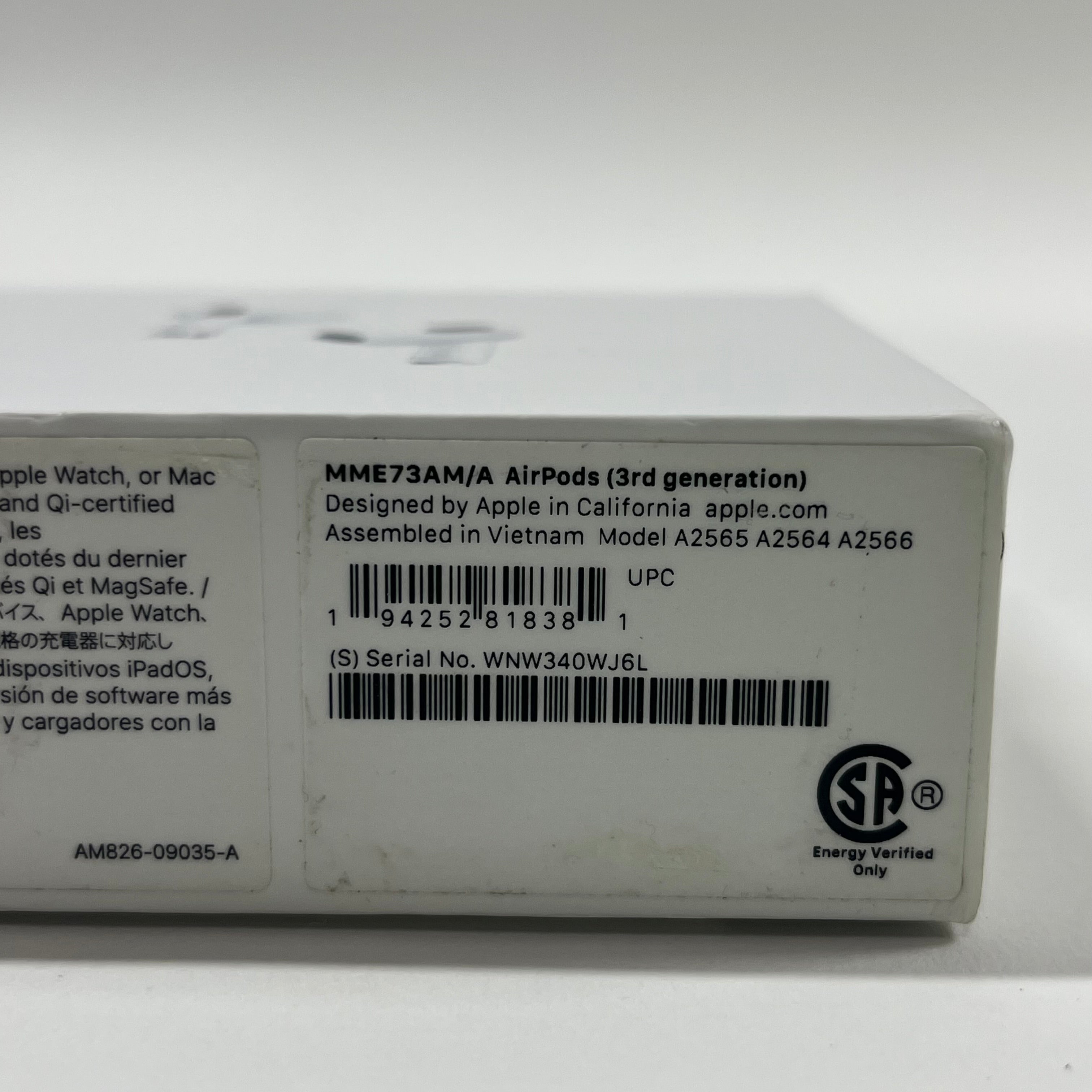 New Apple AirPods 3rd Gen with MagSafe Charging Case A2564 A2565