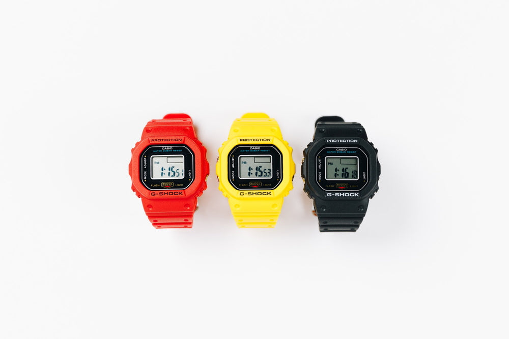 抽選販売】G-SHOCK NANO ブラック レッド イエロー DWN-5600 – THREEC WEB