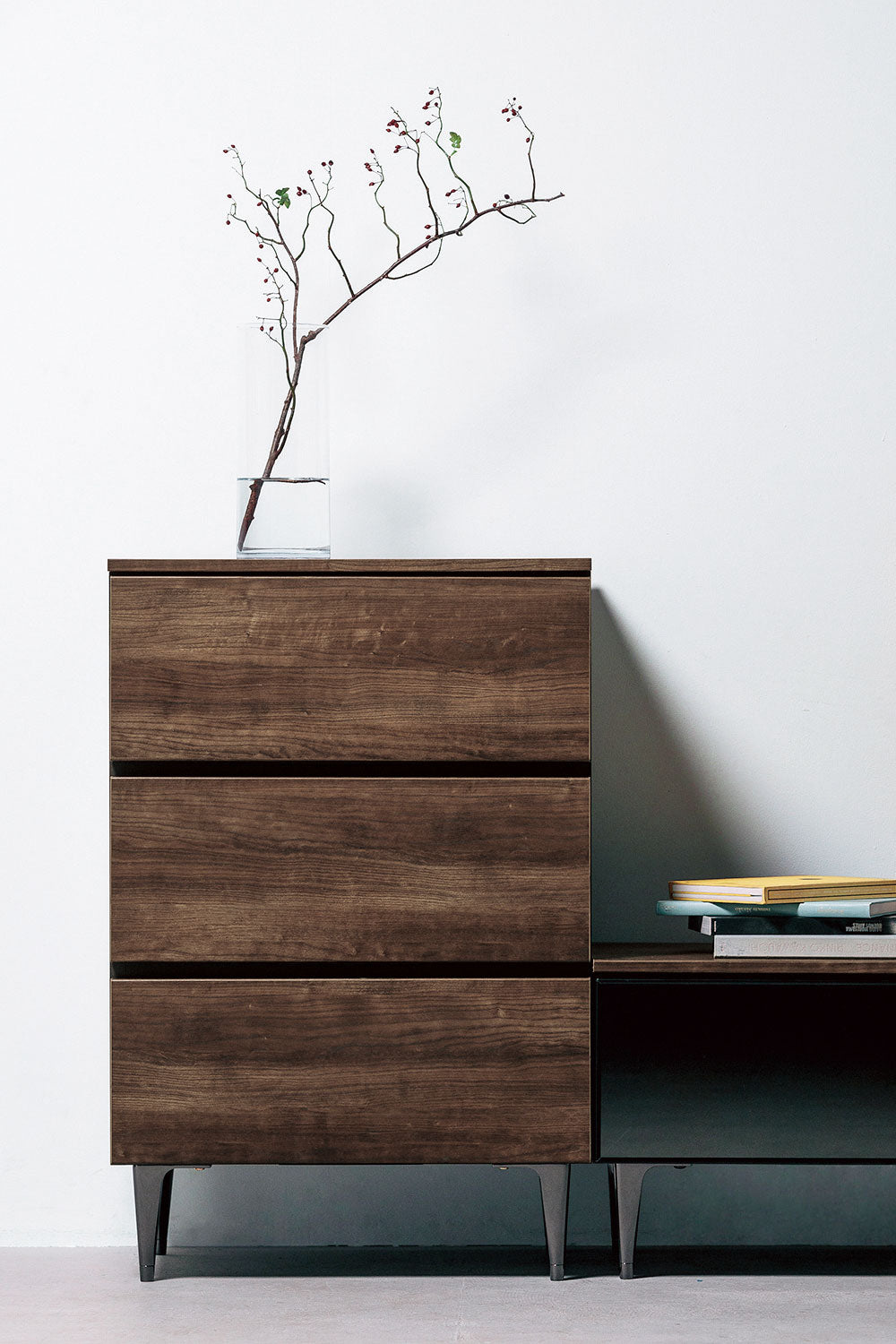 綾野製作所 ゼノノワール 幅60cm サイドボード 引出し ラッピング天板