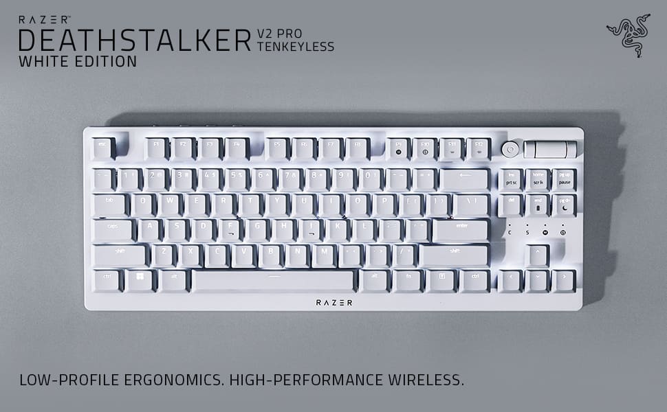 Razer DeathStalker V2 Pro Tenkeyless White Edition Linear Optical