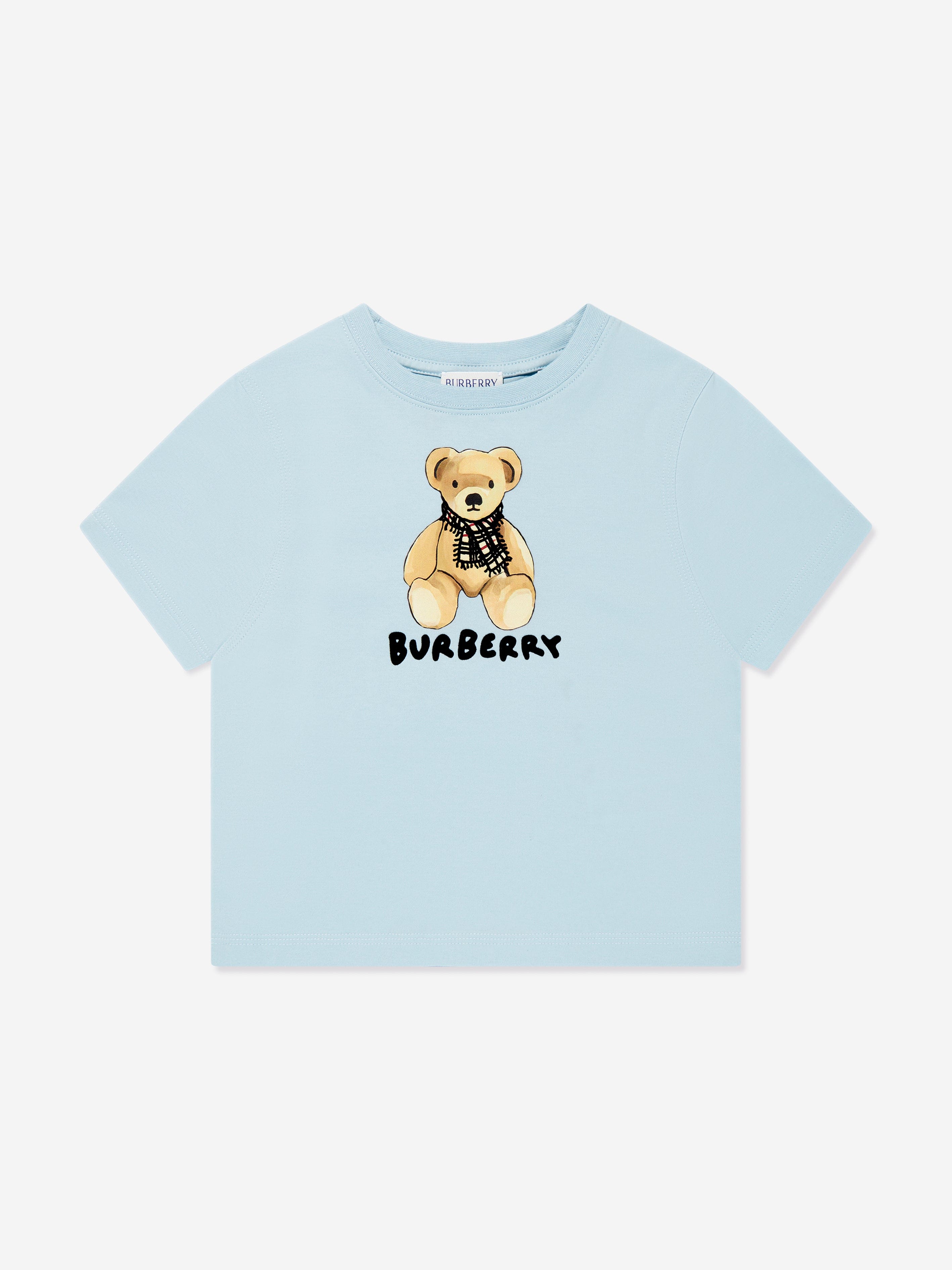 Burberry Baby Boys Teddy Bear T-Shirt in Blue | Childsplay Clothing