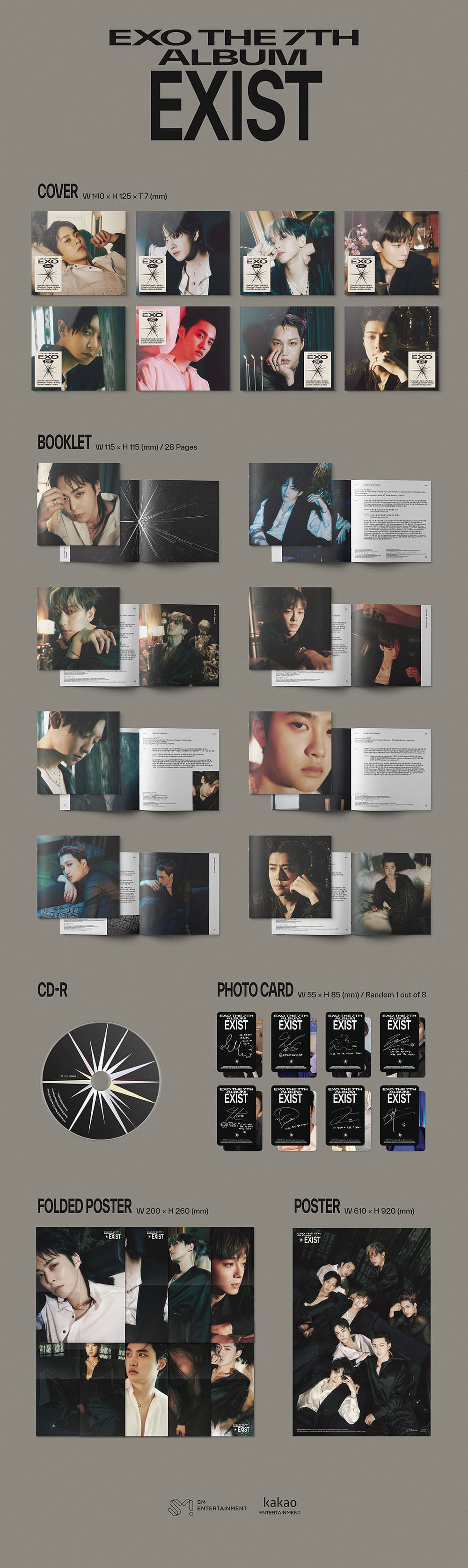 Kpop Album Wholesale EXO - 7TH ALBUM [EXIST] DIGIPACK Ver. Kpop