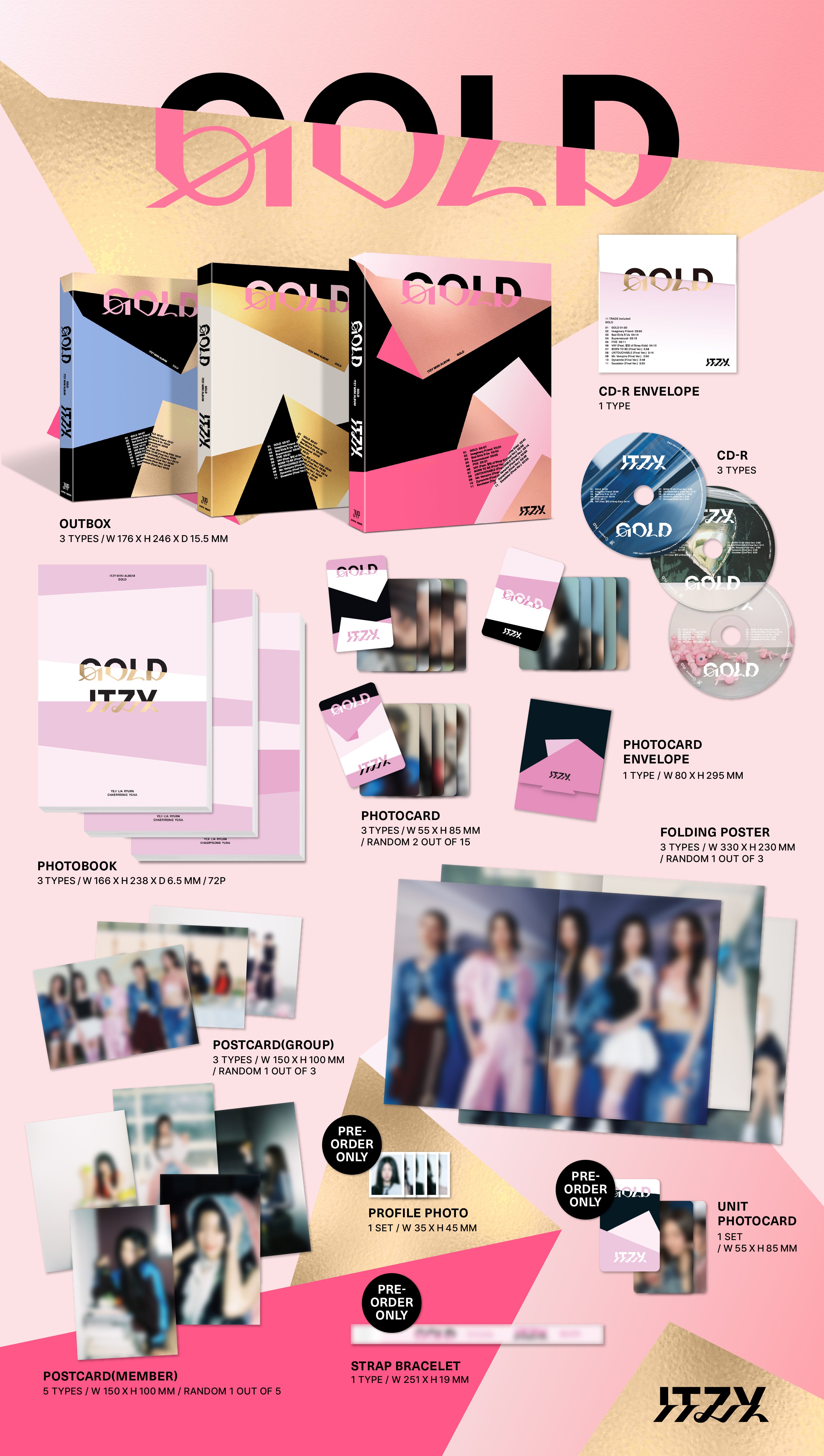 SET] ITZY - [GOLD] STANDARD Ver. - Baro7 Best Kpop Store