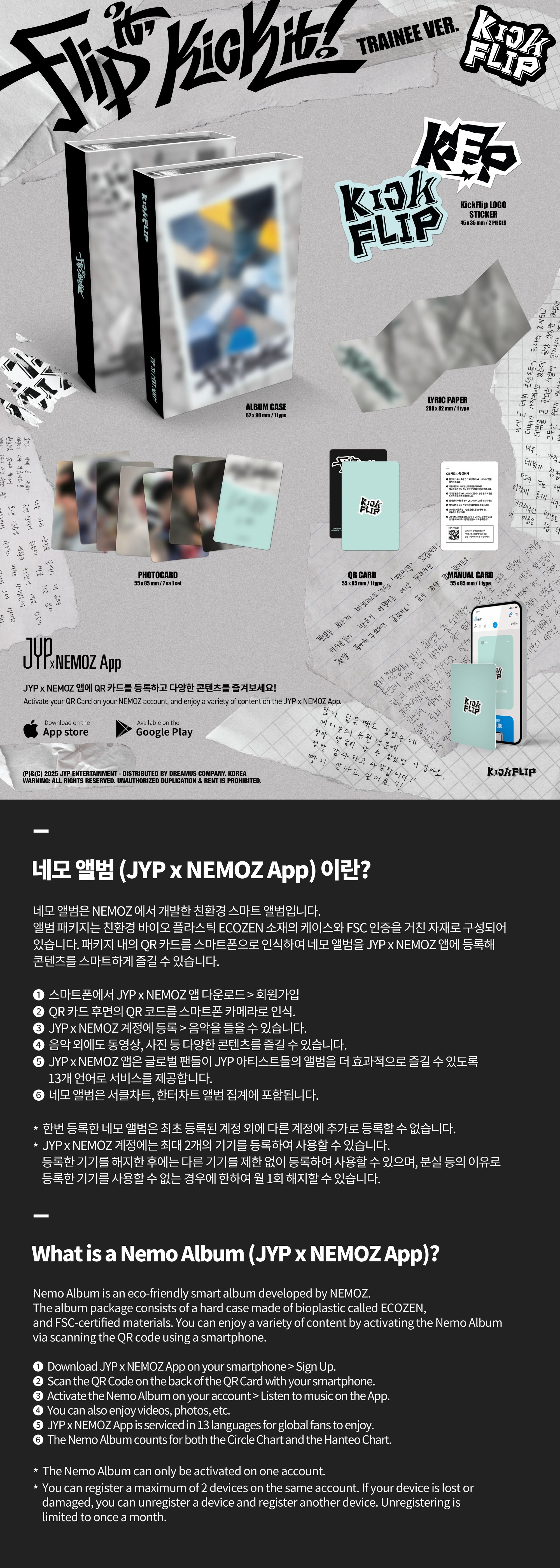 KickFlip 1st Mini Album Flip it, Kick it! (Trainee ver.) – Nemoz