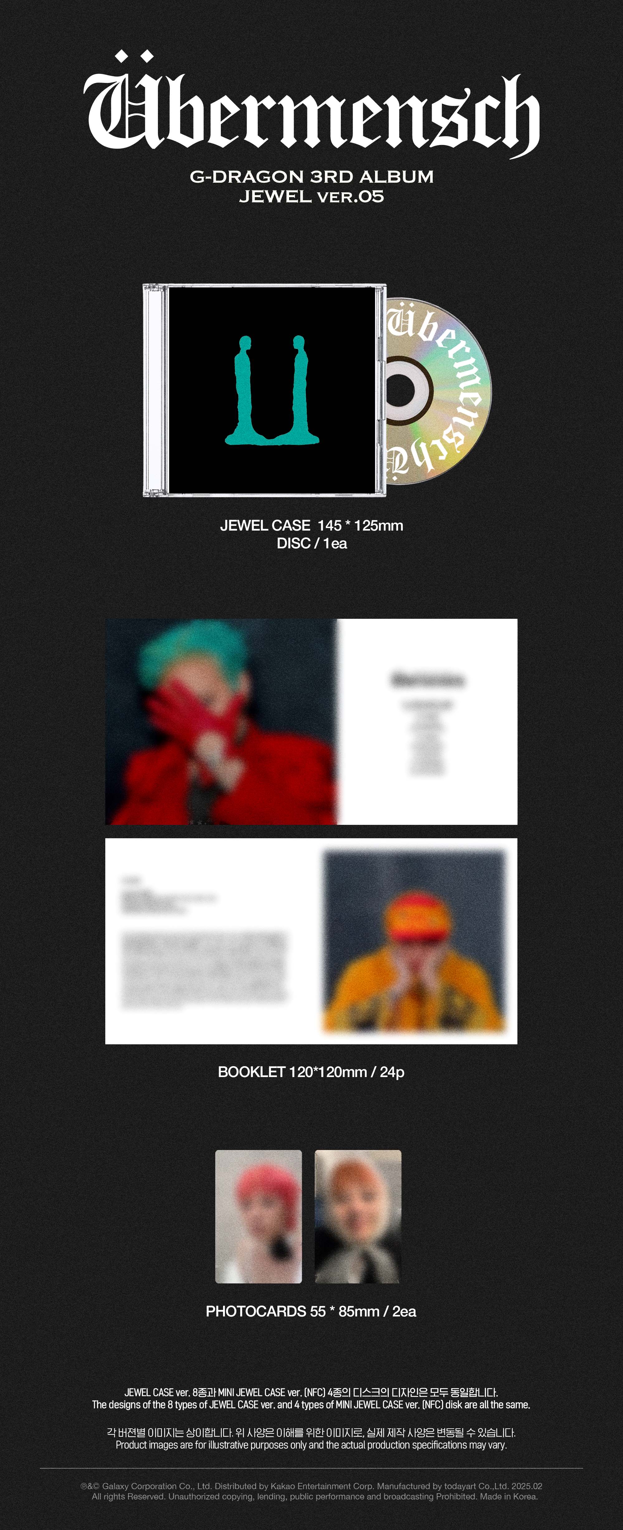G-DRAGON 3RD ALBUM [Übermensch] JEWEL ver. SET – Nemoz Shop Japan