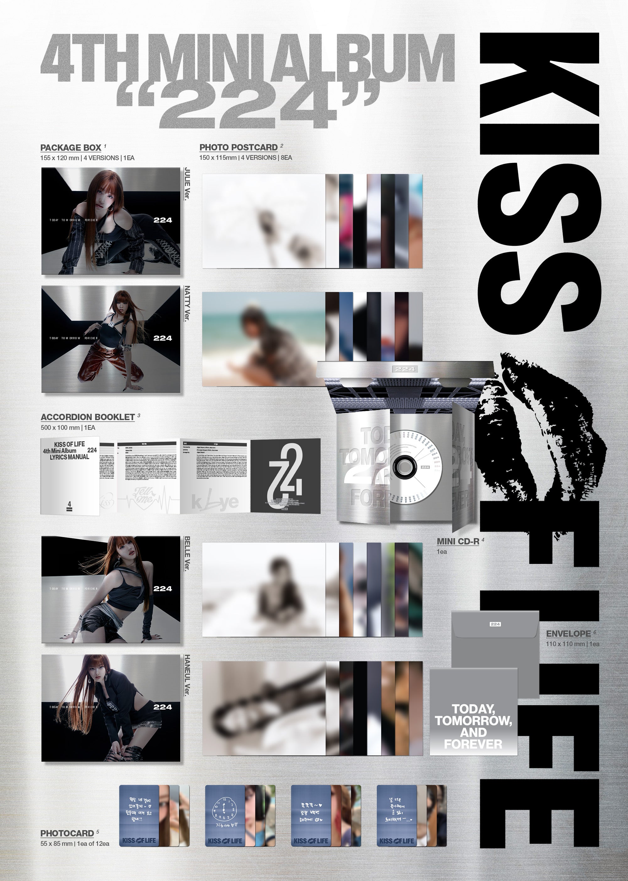 KISS OF LIFE 4th Mini Album [224] (Digipack Ver.) (4種セット