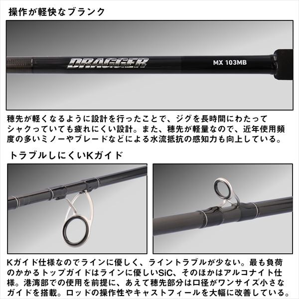 Daiwa Shore Jigging Rod Dragger MX 96MH (Spinning 2 piece) | eBay