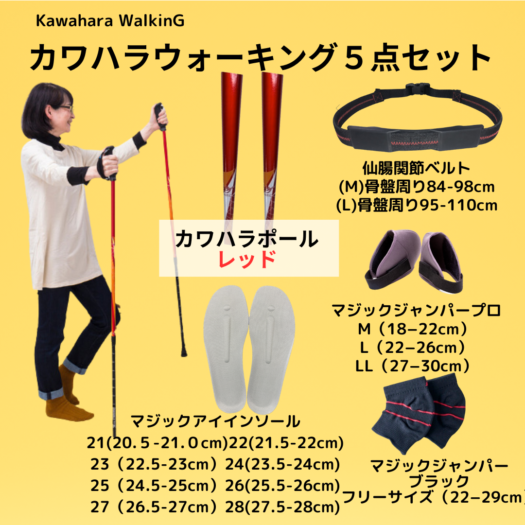 5点セット（ポール赤+MJブラック+インソール+プロ+ベルト） – マジック