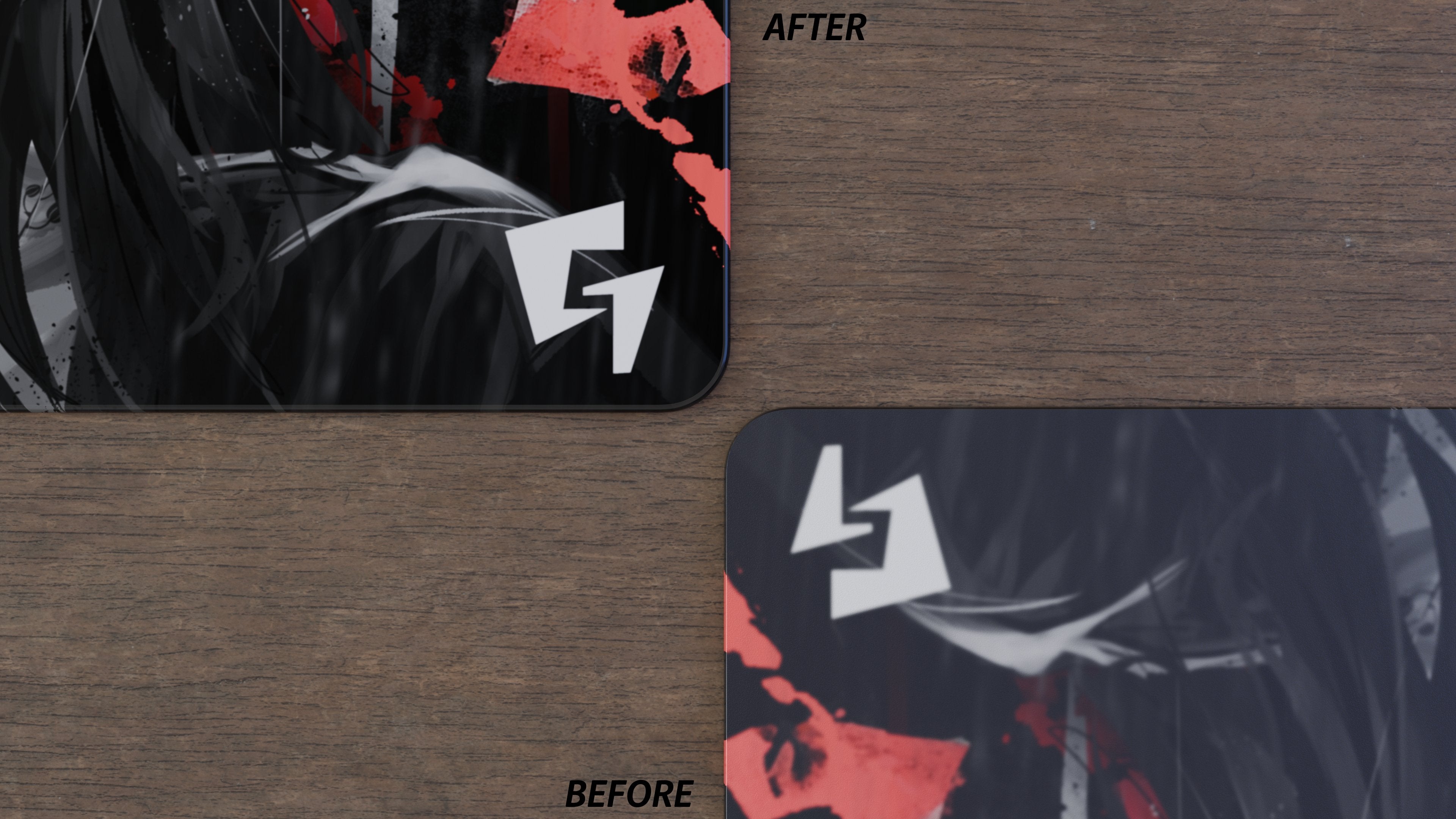 GLSSWRKS Dark Kazemi Glass Mousepad | Balanced Glass Mouse pad