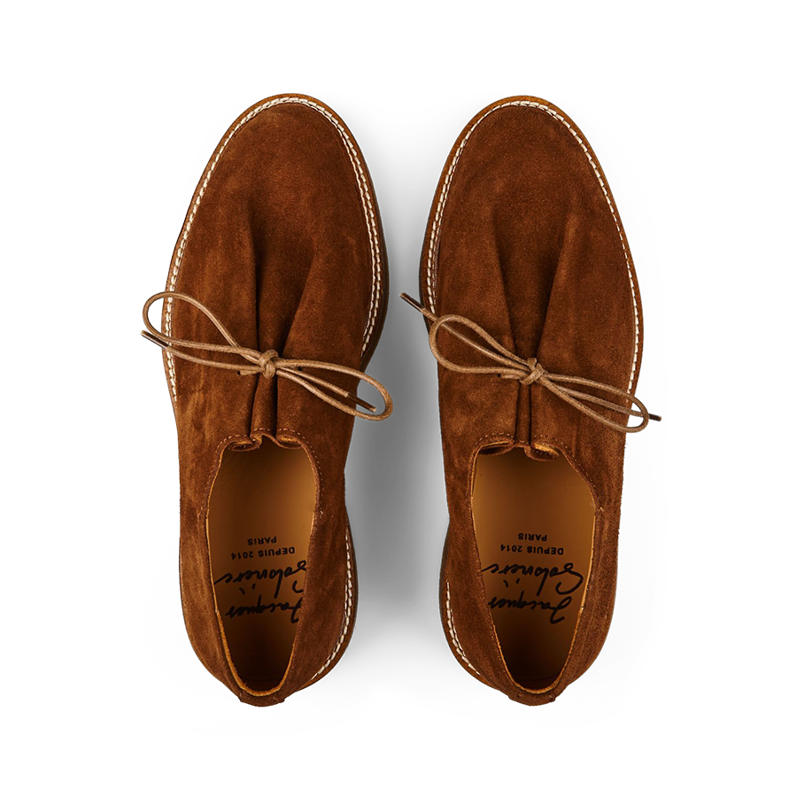 Jacques Soloviére Paris | Tobacco Brown Suede Leather Ray Derbies