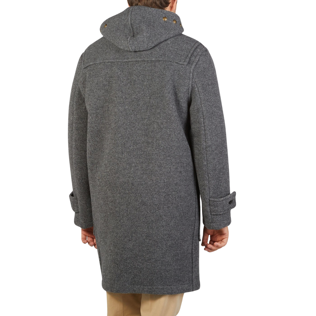 Gloverall | Grey Melange Wool Monty Duffle Coat | Fine Menswear