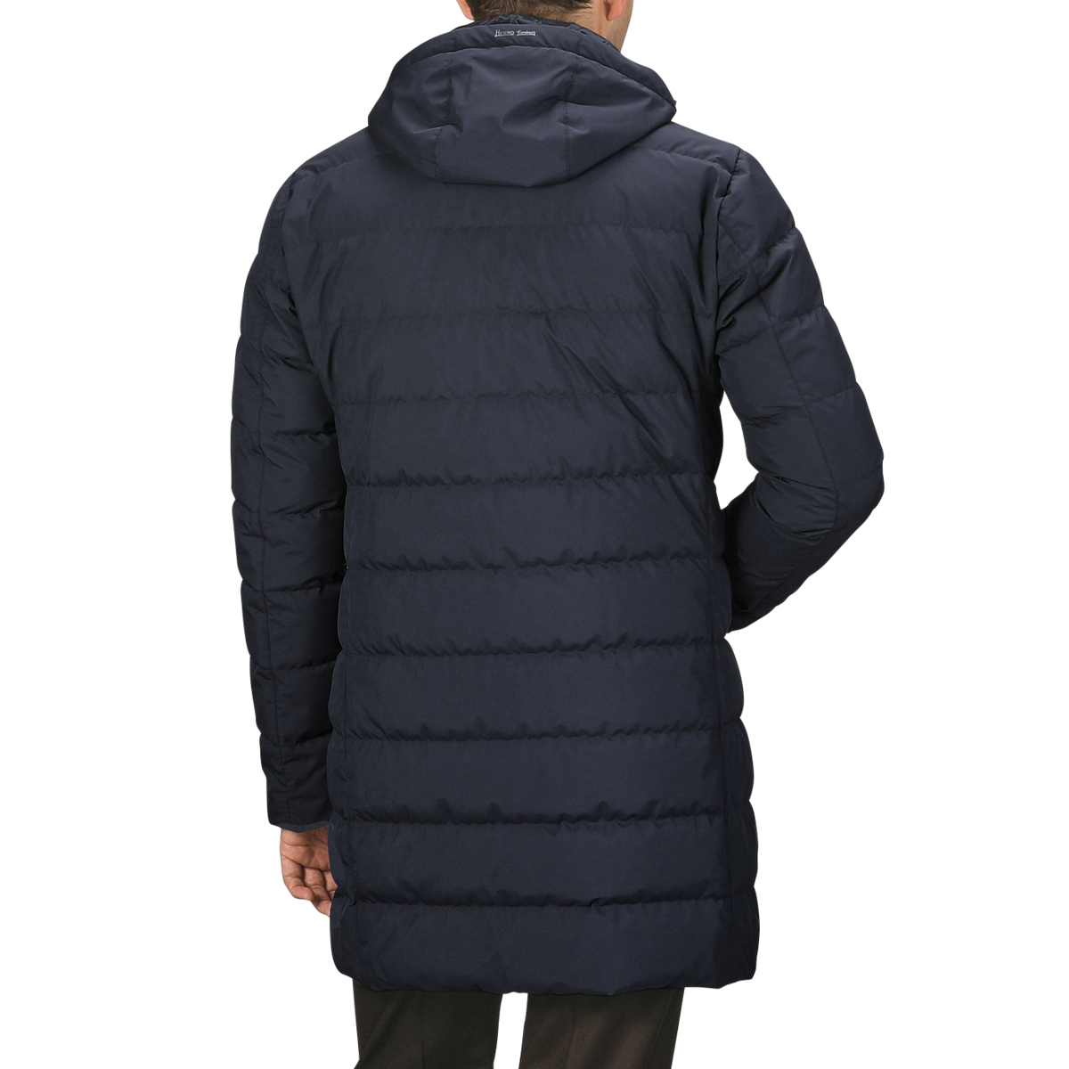 Herno | Navy Blue Nylon Gore-Tex Laminar Coat | Fine Menswear