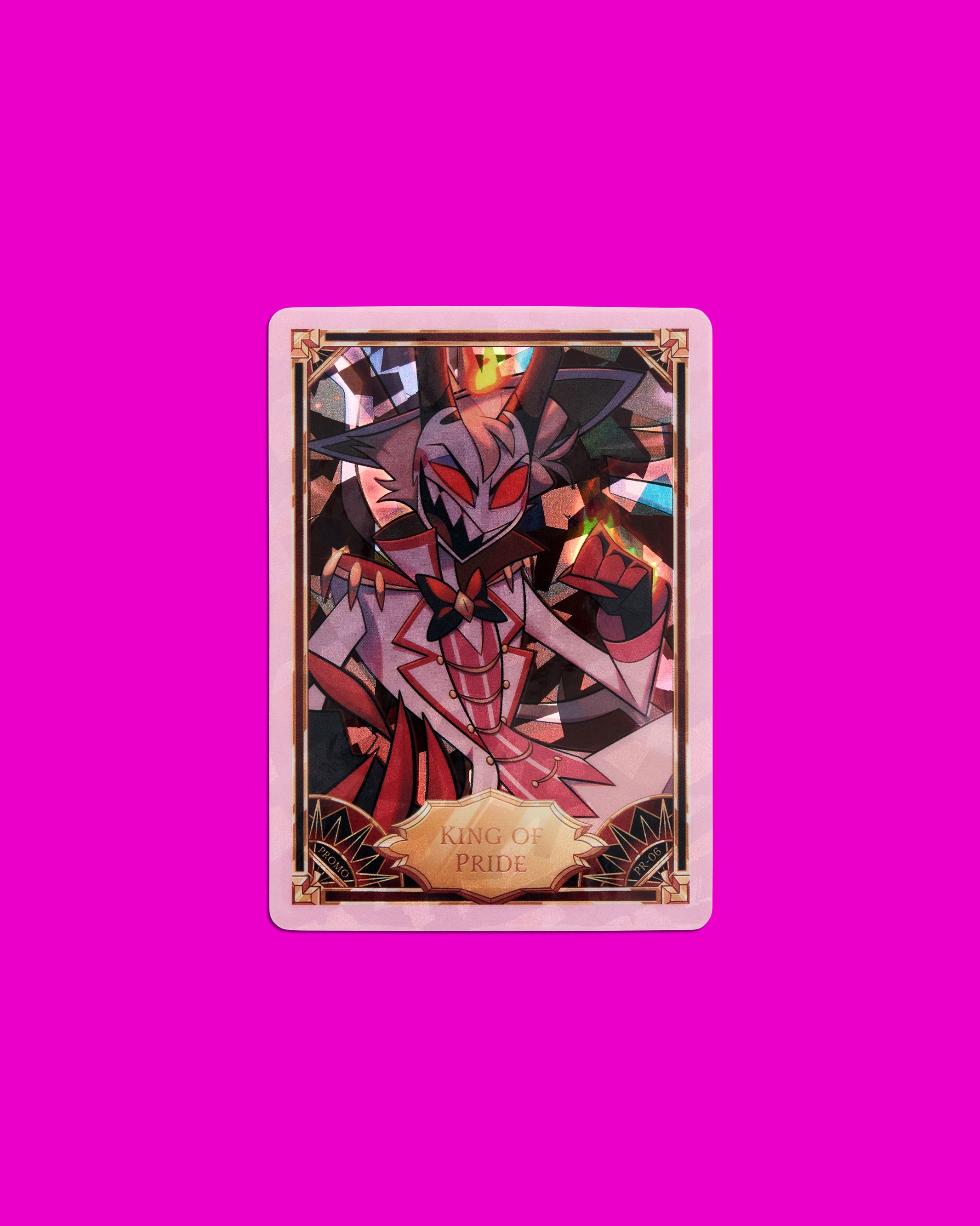 Hazbin Hotel Trading Cards King of Pride Cracked Ice Promo Card