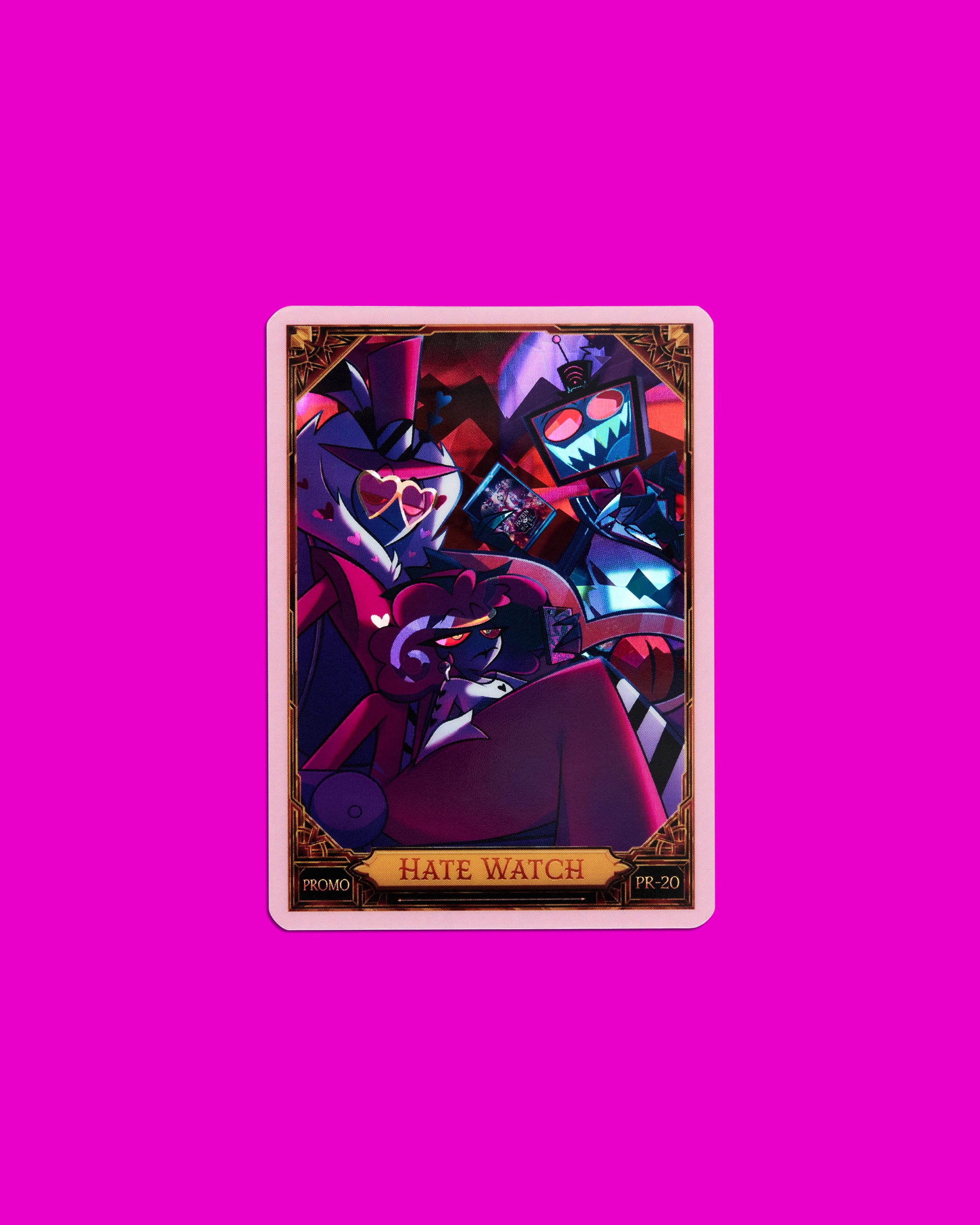Hazbin Hotel Trading Cards Hate Watch Cracked Ice Promo Card (PR
