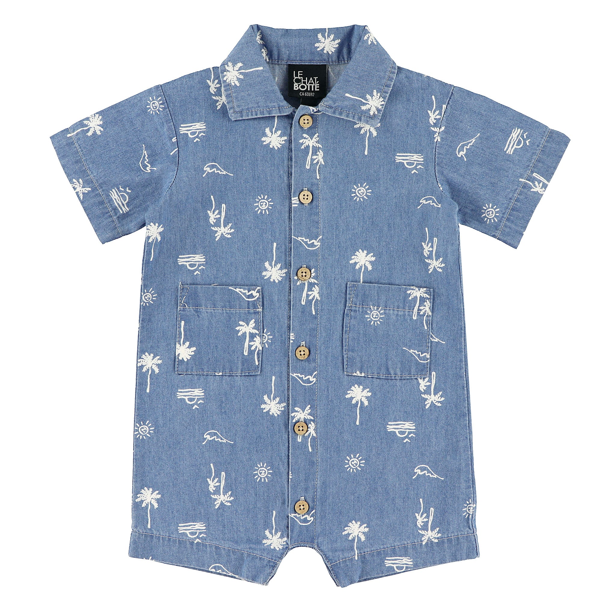 Surf Chambray Romper 3-24m – CLÉMENT