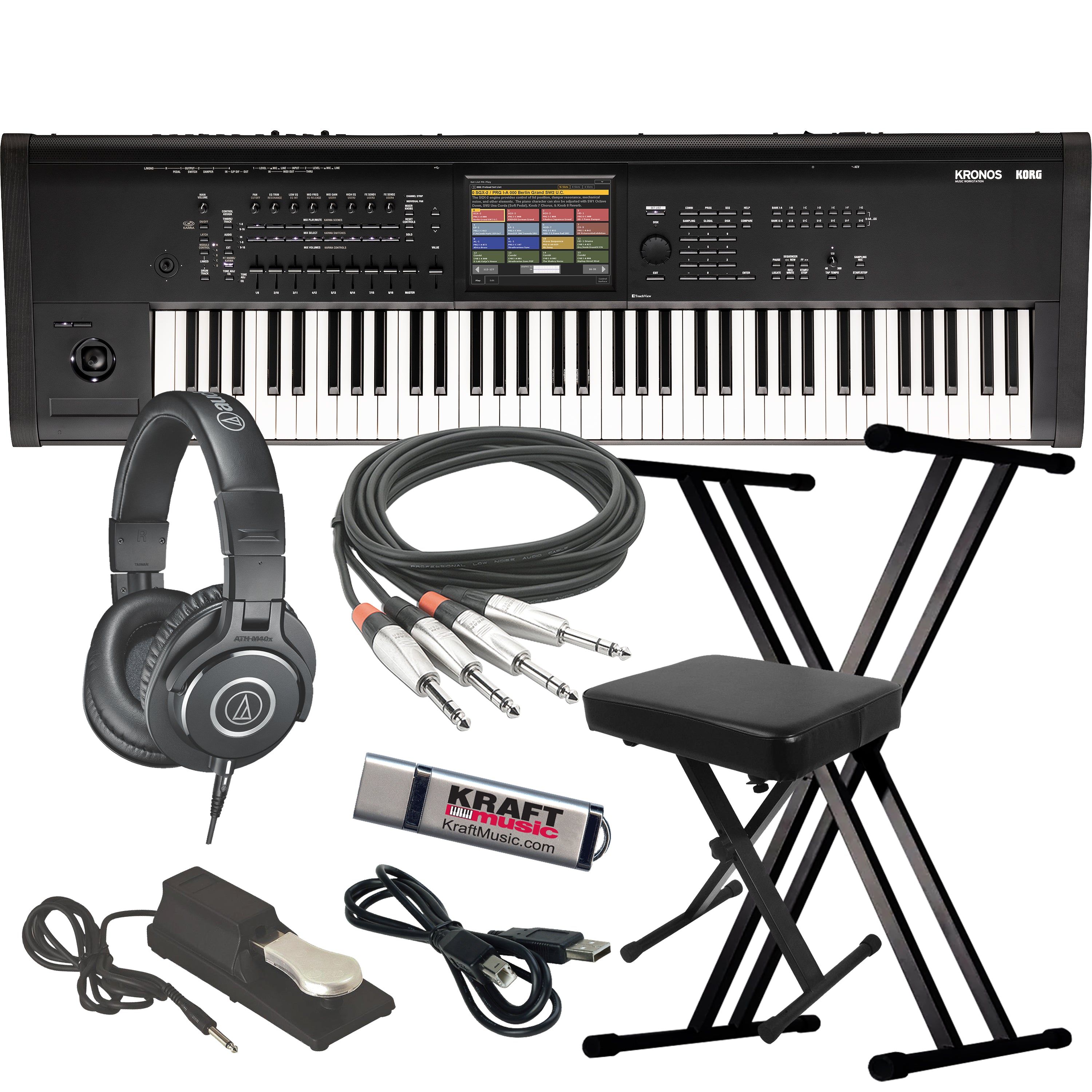 Korg Kronos 3 88-Key Music Workstation KEY ESSENTIALS BUNDLE