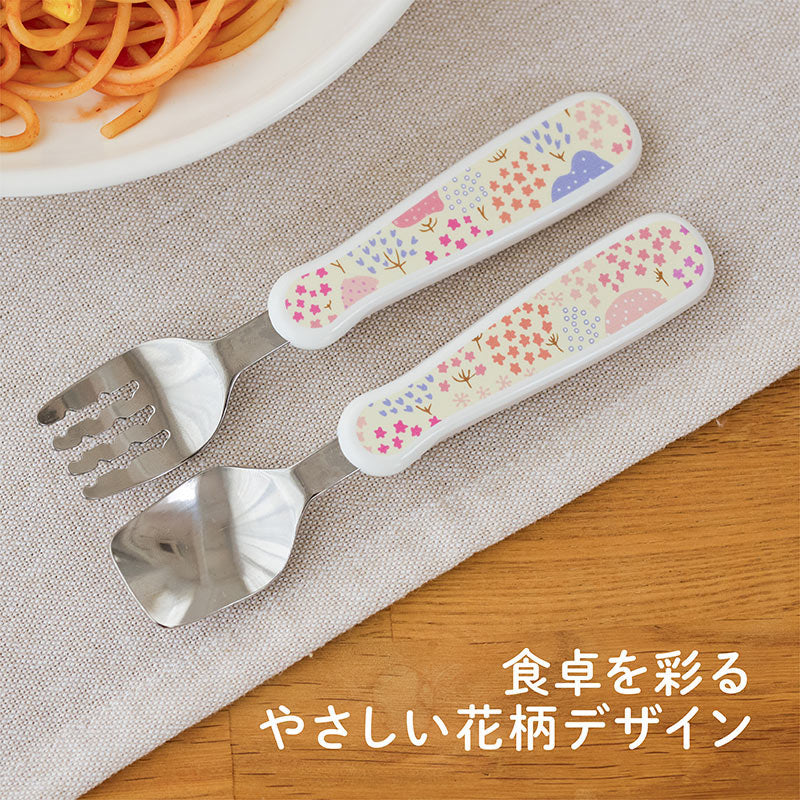 1.5歳ごろ～】フォーク＆スプーン print 「おはな」 購入が子供たちへ