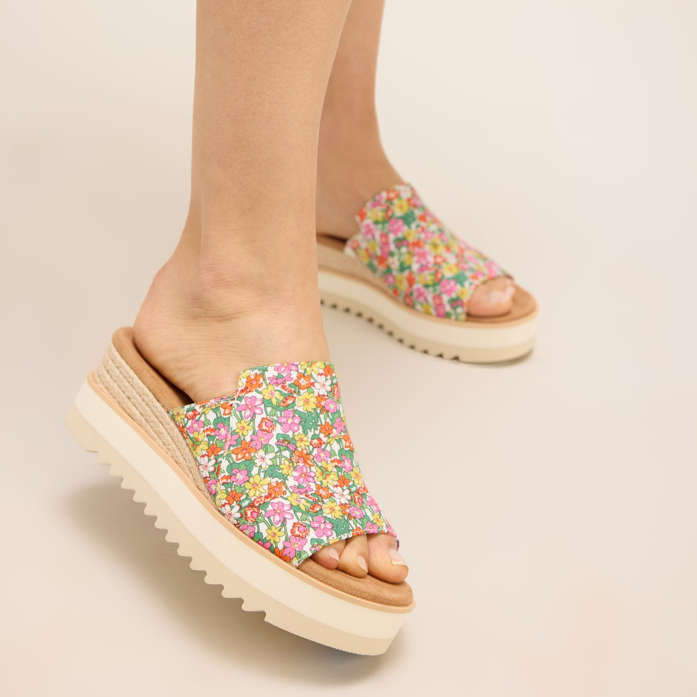 Diana Mule Roses Liberty Print Wedge Sandal | TOMS