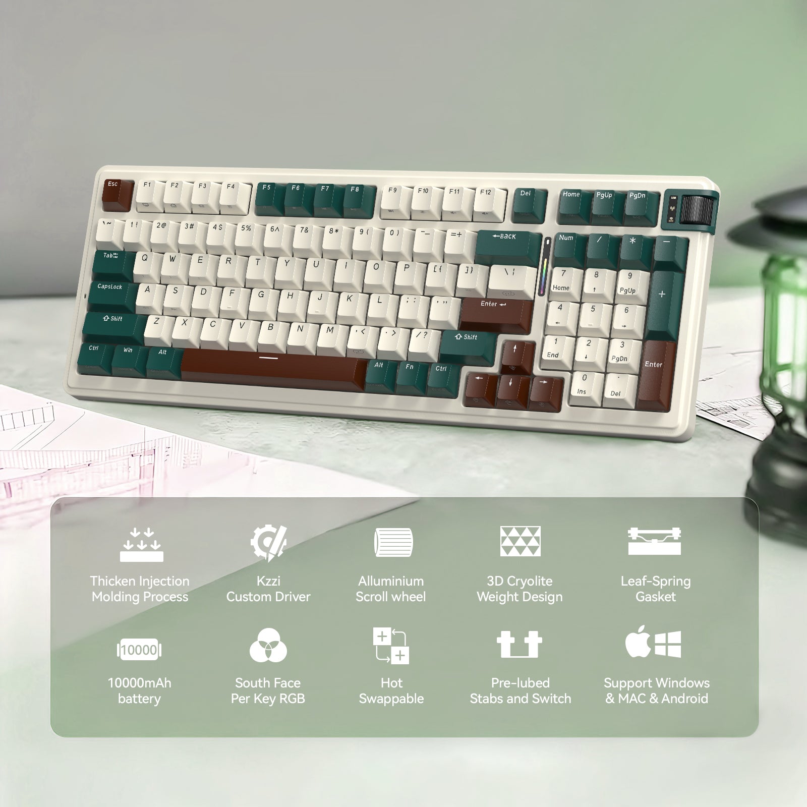 KZZI kシリーズトレンディなレトロなメカニカルキーボード – Kzzi store