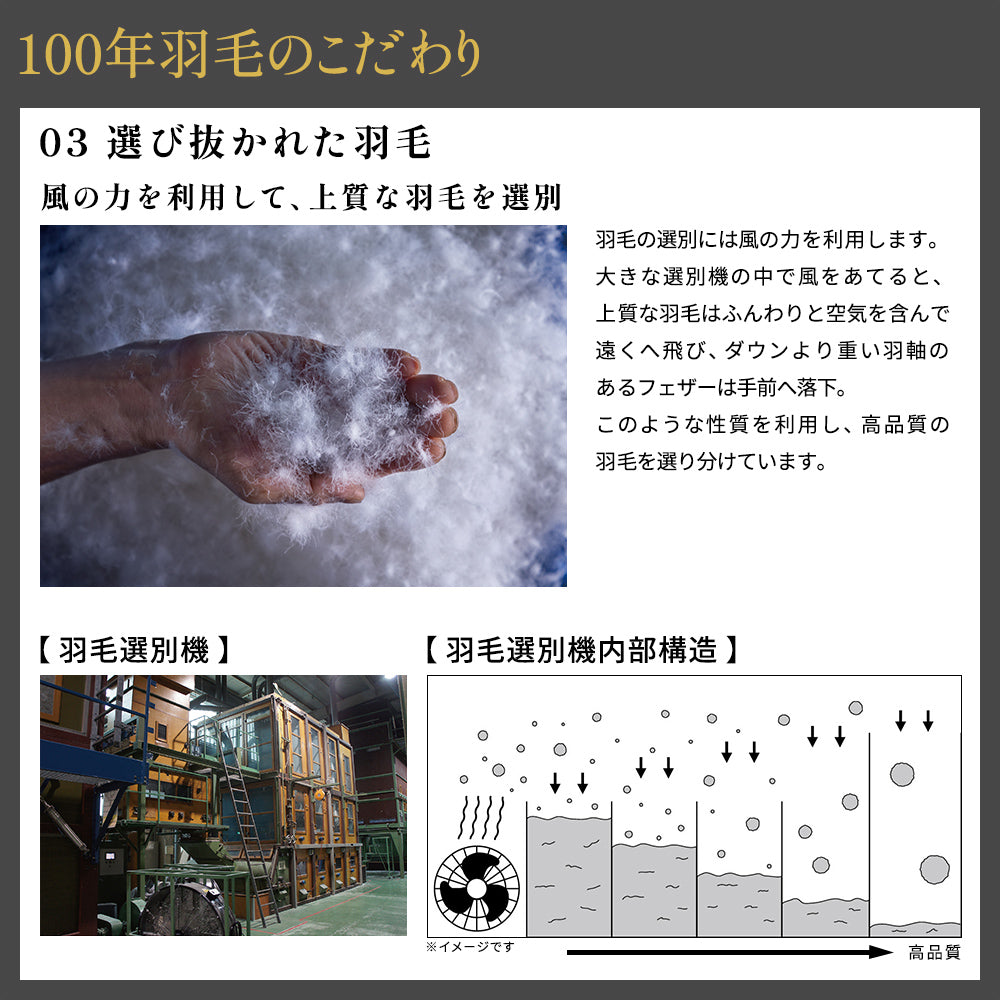 昭和西川 100年羽毛］羽毛肌掛けふとん・ダウンケット 日本製