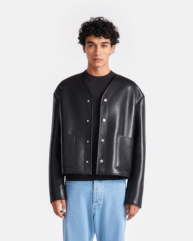 Zacharie - Faux Fur and Tech Nylon Jacket - Sage/Black – Nanushka