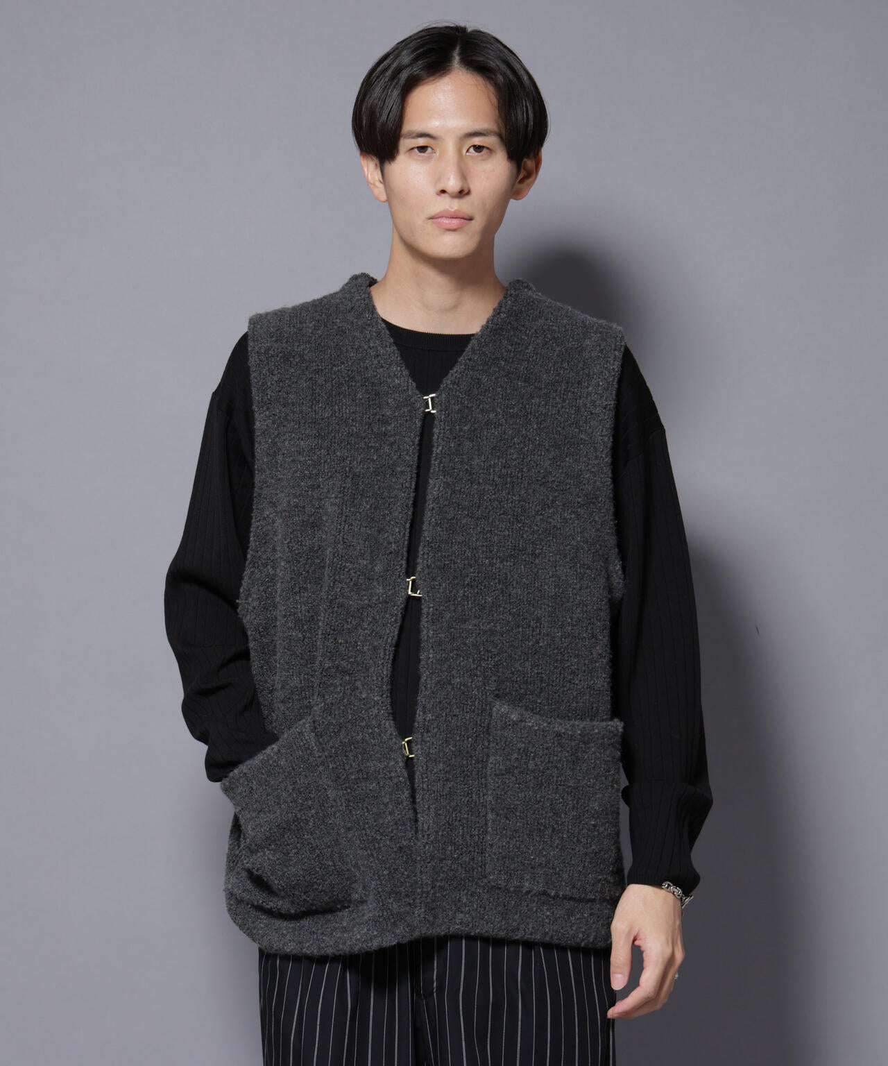 benine 9/メリノウール ドライバーズニットベスト