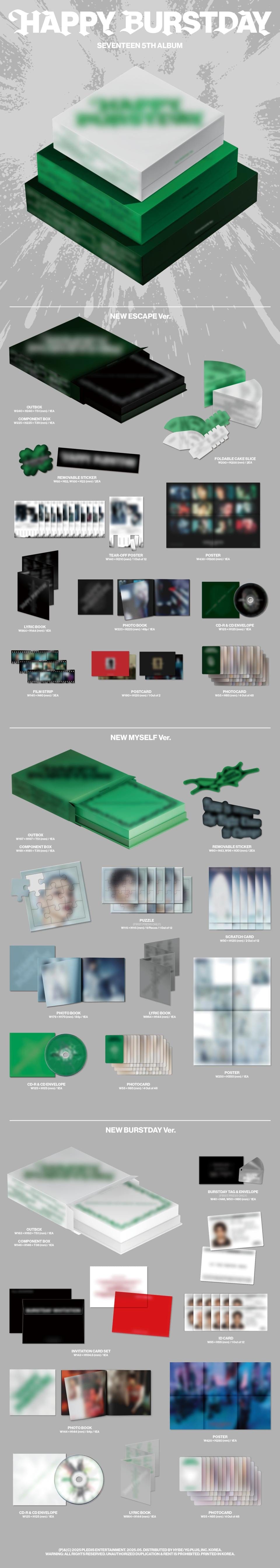 SPECIAL GV) SEVENTEEN - 5th Album HAPPY BURSTDAY