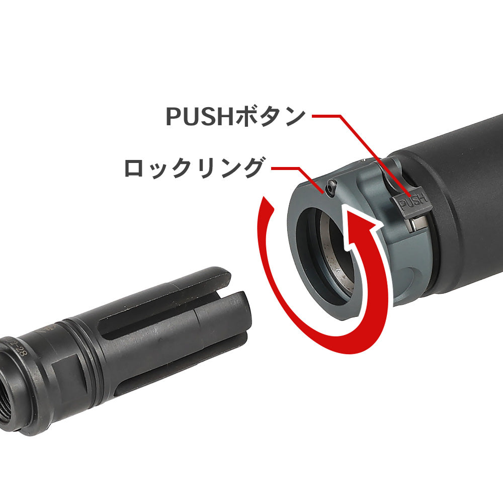 ANGRY GUN 製 】14mm逆ネジ 対応 SF SOCOM556 RC3 QDサプレッサー