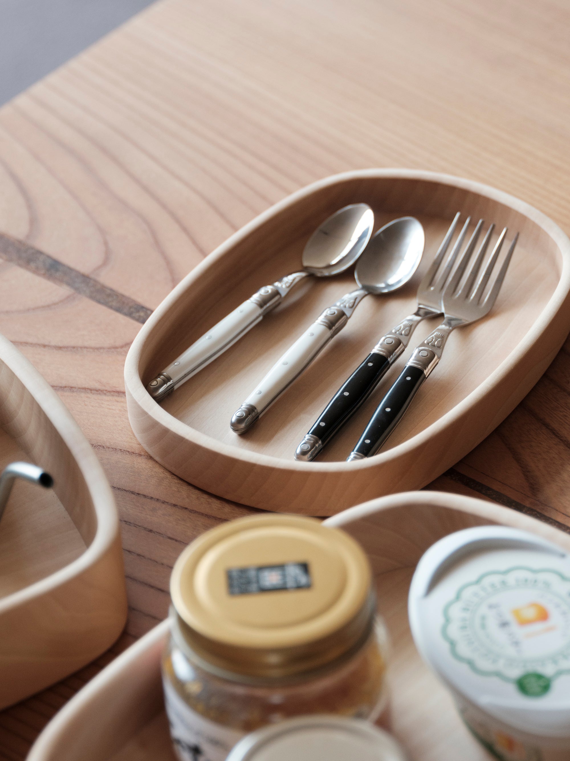 KITO 帯ノコ盆 入れ子三つ組｜四十沢木材工芸