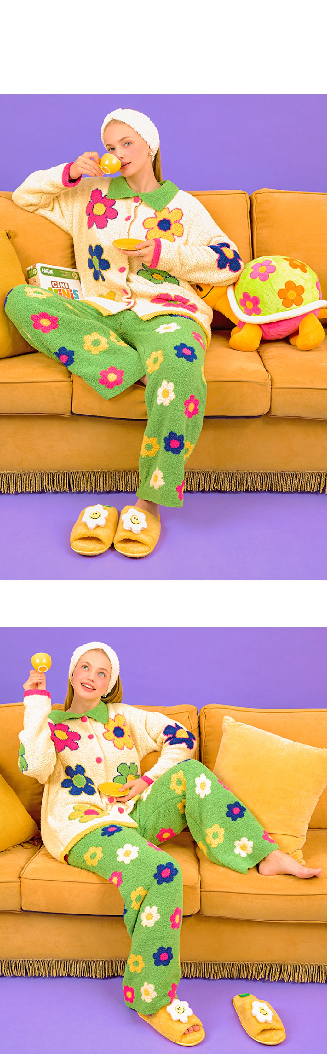 パジャマ上下セット(長袖) - Find Your Flower