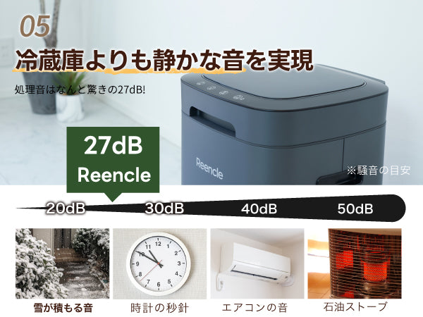 Reencle Prime 家庭用 生ごみ処理機 ハイブリッド式（ バイオ式 × 乾燥
