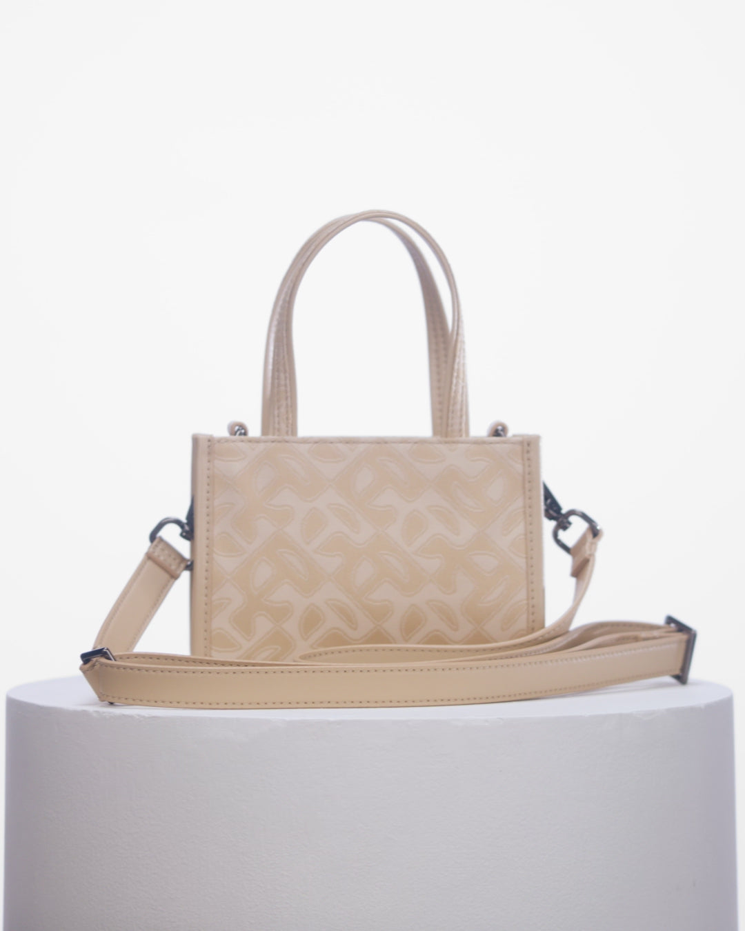 Small Jacquard Shopper - Cream Monogram