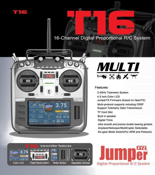 Jumper T16 Open Source Multi-Protocol Radio Transmitter JumperTX