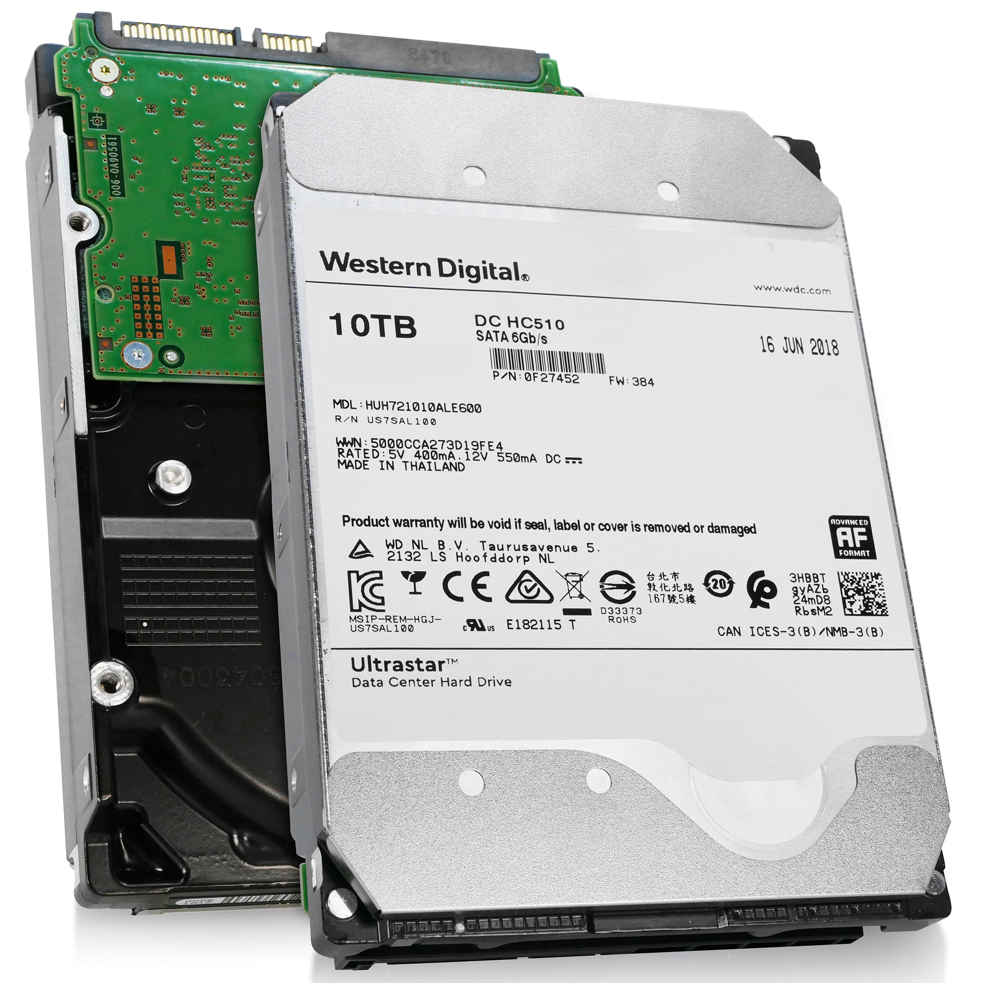 WD Ultrastar DC HC510 HUH721010ALE600 0F27452 10TB SATA 3.5 HDD